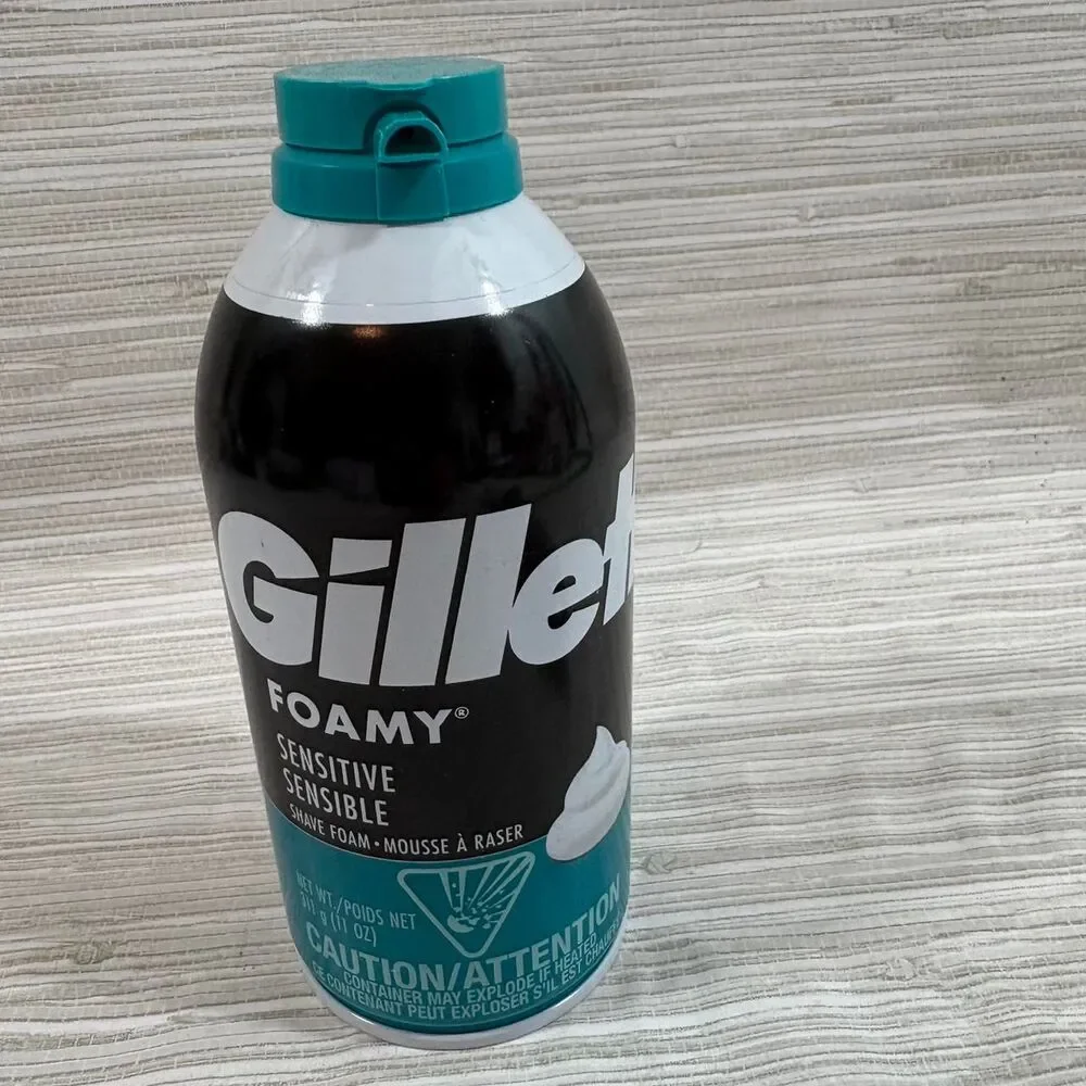 NEW GILLETTE foamy sensitive shaving cream foam NWT